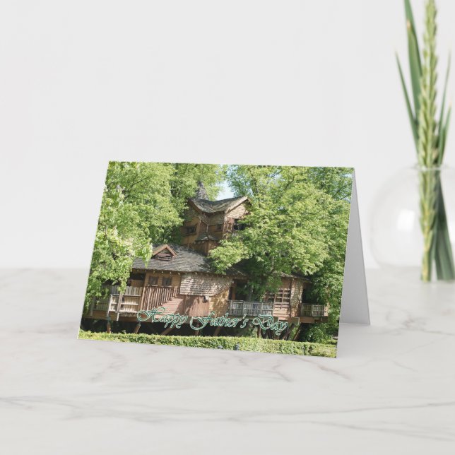 Carte fête des pères avec fairy tree house (Devant)