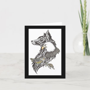 Carte Fête des pères avec guides animaux