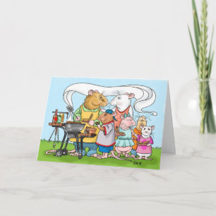 Carte Fête des pères barbecue