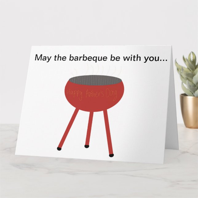 Carte fête des pères Barbeque (Petite plante)