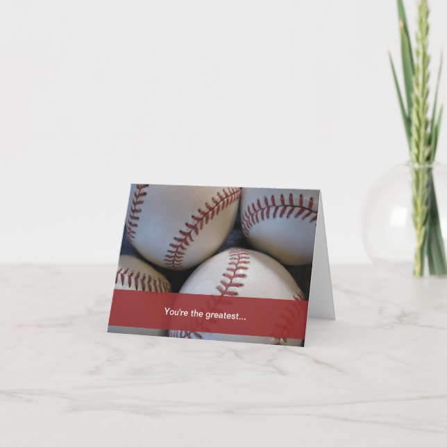 Carte Fête des pères, Baseball (Devant)