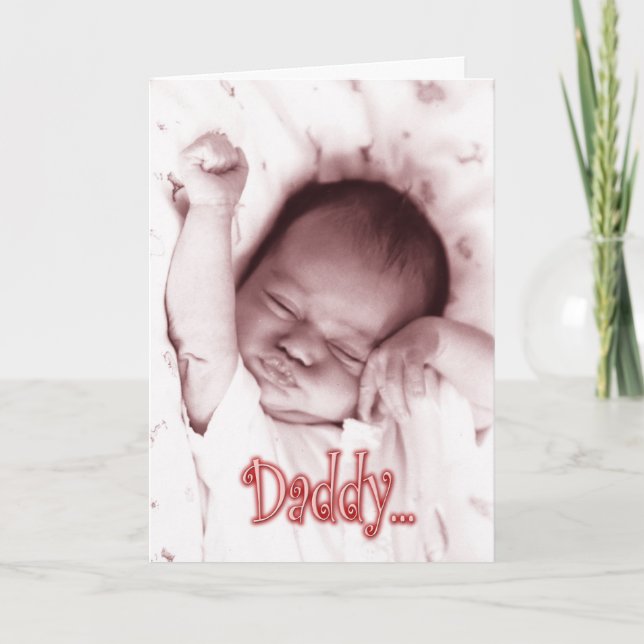 Carte Fête des Pères Bébé Fille par sa Fille (Devant)