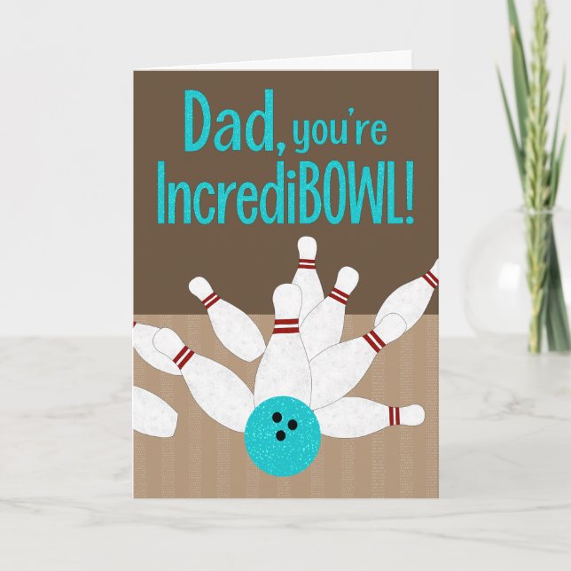 Carte Fête des Pères Bowling (Devant)