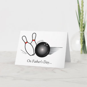 Carte Fête des pères : Bowling