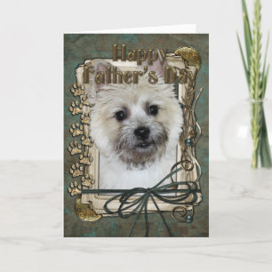 Carte Fête des pères - cairn Terrier - ours de nounours