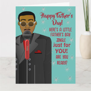 Carte Fête des pères chantant le jingle de papa afro-amé
