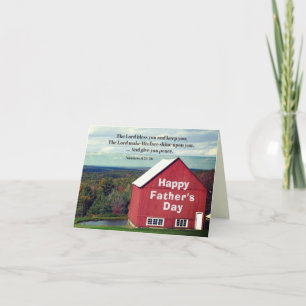 Carte Fête des pères chrétienne Seigneur Bénis Toi Bible