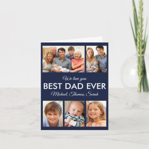 Carte Fête des pères Collage photo de meilleur papa