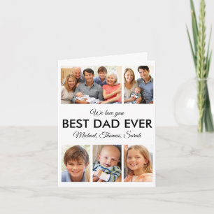 Carte Fête des pères Collage photo de meilleur papa