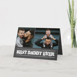 Carte Fête des pères Collage photo de meilleur papa