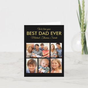 Carte Fête des pères Collage photo de meilleur papa