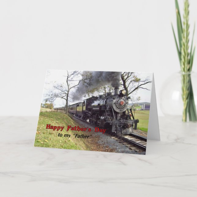Carte Fête des pères - Comme un père pour moi - Train à  (Devant)