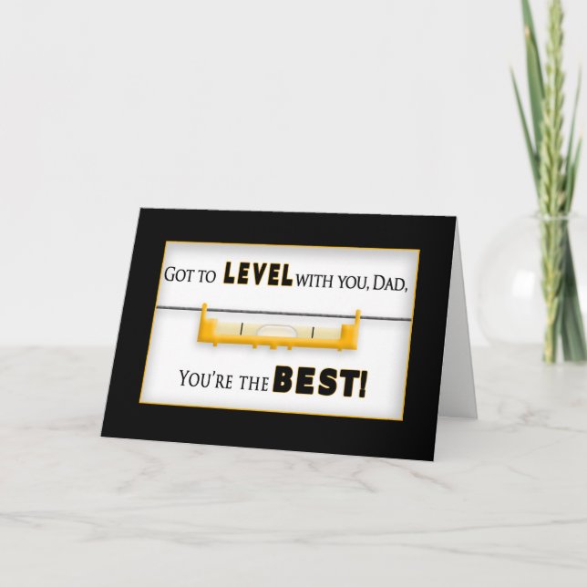 Carte FÊTE DES PÈRES - DAD - Outil - Niveau (Devant)