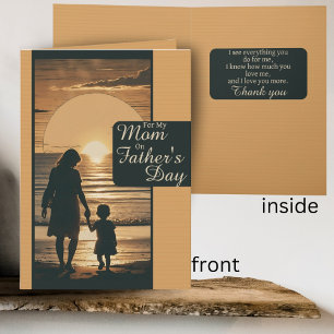 Carte Fête des pères d'appréciation de la mère célibatai