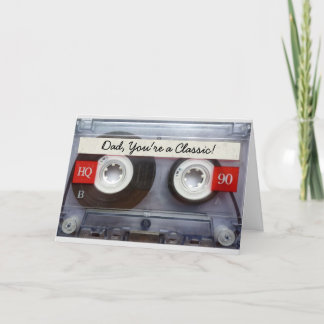 Carte Fête des pères de bande de cassette personnalisée