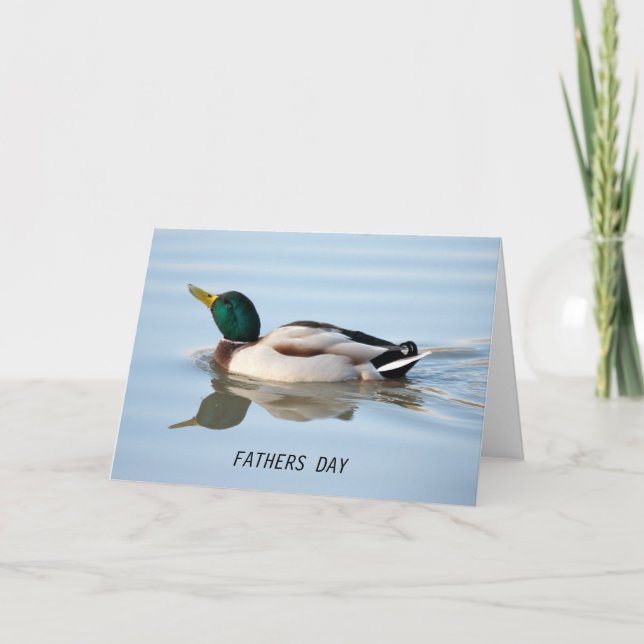 Carte Fête des pères de canard de natation (Devant)