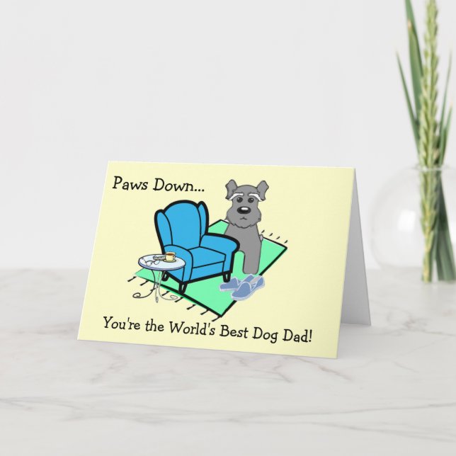Carte fête des pères de chien (Devant)