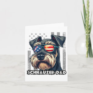 Carte Fête des pères de chien de père de mini-Schnauzer 
