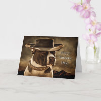Fête des pères de Dog Cute Country Western Pitbull