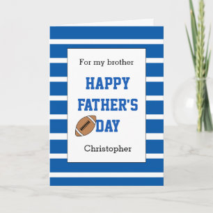 Carte Fête des pères de football Blue Brother