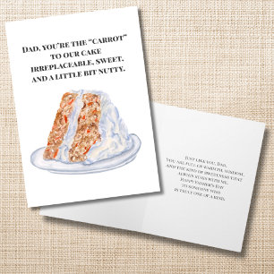 Carte Fête des pères de gâteau carotté aquarelle