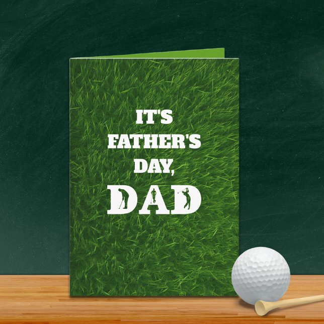Carte Fête des pères de Golfer Dad ou texte personnalisé (This custom text card is the perfect card for a golfer dad's birthday or Father's Day.)