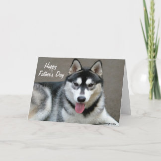 Carte Fête des pères des chiens malamuts de l'Alaska