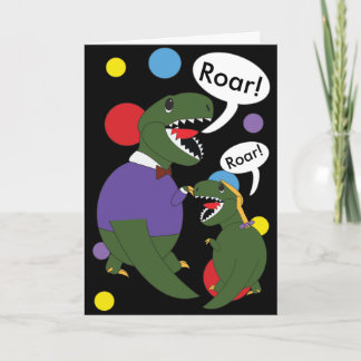 Carte Fête des pères Dinosaure De La Fille Personnaliser