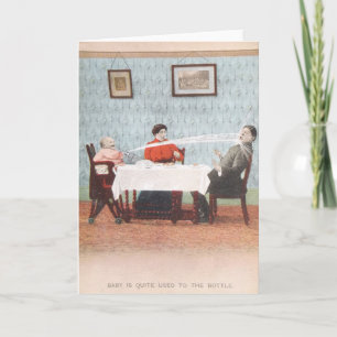 Carte Fête des pères drôle de cru de bouteille de