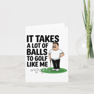 Carte Fête des pères Drôle Il Faut Beaucoup De Golf Comm