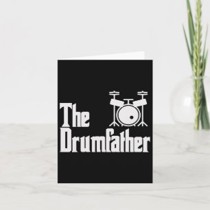 Carte Fête des pères drôle Le Drum-père Drummer Musicien
