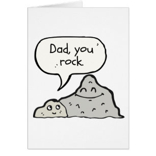 Carte fête des pères, Drôle, Papa, Tu Roches