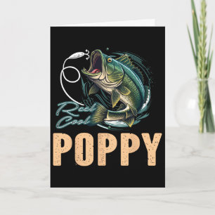 Carte Fête des Pères Drôle Pêcheur Bobine Cool Poppy Pêc