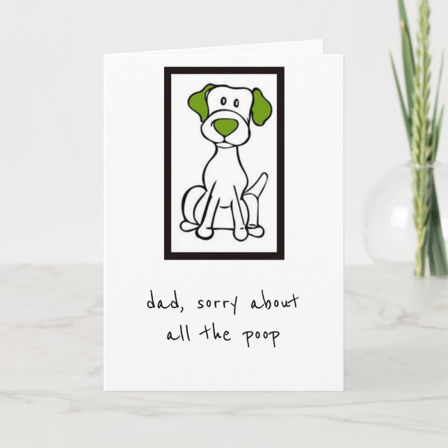 Carte fête des pères - Du Chien - Labrador (Devant)