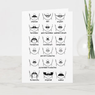 Carte Fête des pères du graphique Moustache