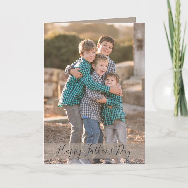 Carte Fête des pères Faites votre propre photo de famill (Devant)