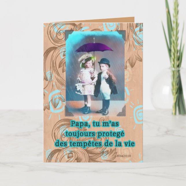 Carte fête des pères française (Devant)