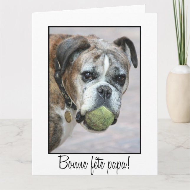 Carte Fête des pères française heureuse (Devant)