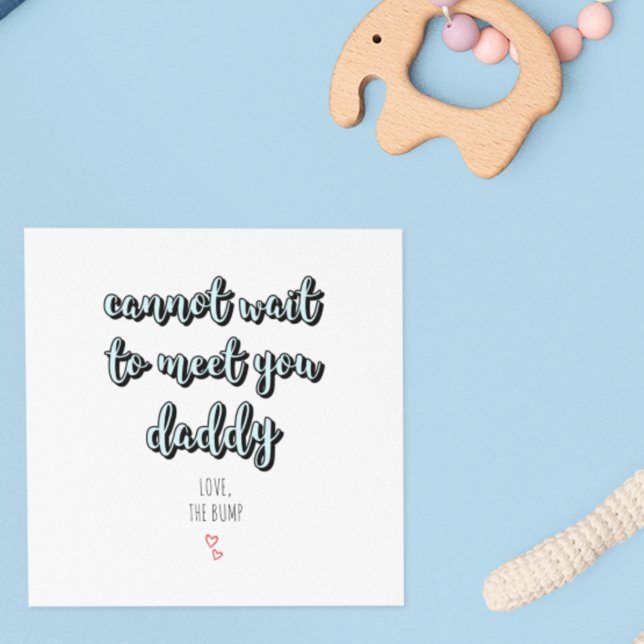 Carte Fête des pères Futur Papa Bientôt Être Papa Bleu (Créateur téléchargé)