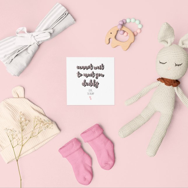 Carte Fête des pères Futur Papa Bientôt Être Papa Rose (Créateur téléchargé)