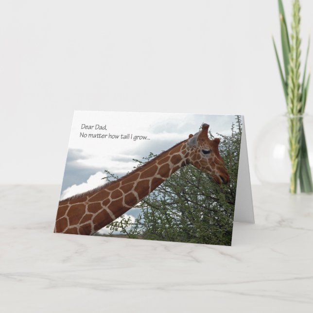 Carte fête des pères Giraffe (Devant)