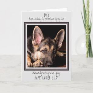 Carte Fête des pères heureuse - jolie photo d'animal de 