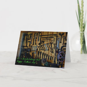 CARTE FÊTE DES PÈRES HEUREUSE - PAPA TRAVAILLANT DUR