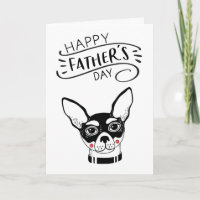 Fête des pères heureuse pour le chiwawa du papa |