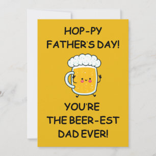 Carte Fête des pères Hoppy Beest Papa Jamais