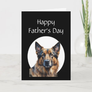 Carte Fête des Pères Humour Chien Berger Allemand