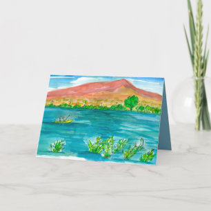 Carte Fête des pères Kayak Mountain Lake Adventure