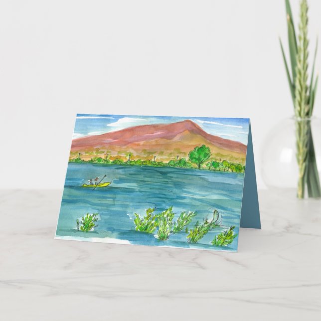 Carte Fête des pères Kayak Mountain Lake Adventure (Devant)