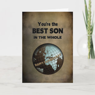 CARTE FÊTE DES PÈRES - LE MEILLEUR FILS DU MONDE (MONDE