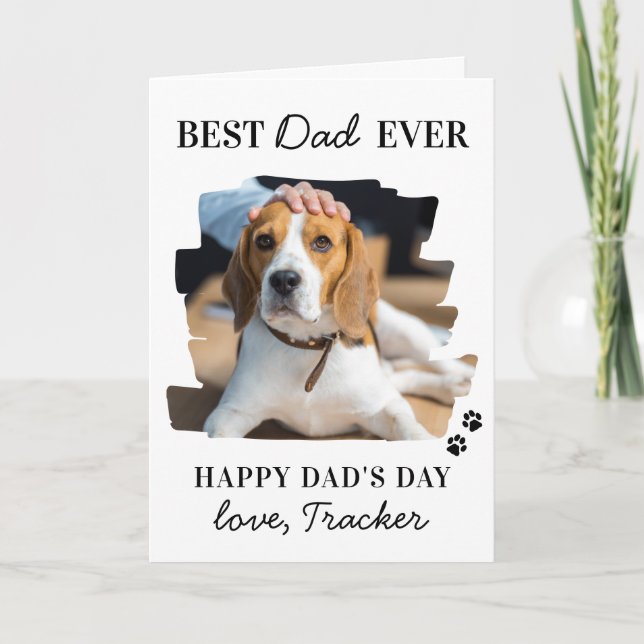 Carte Fête des pères Meilleur Chien Papa Personnalisé An (Devant)